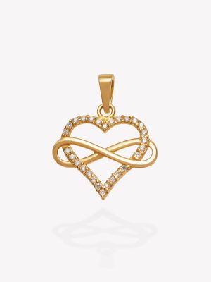 Dije Corazón con Infinito Entrelazado