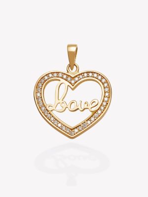 Dije Corazón Love. Oro amarillo