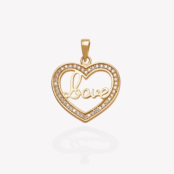 Dije oro 18k amarillo Corazón Love.