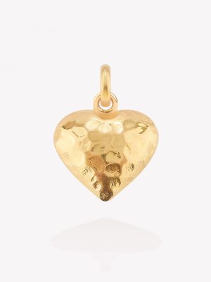 Dije Corazón con Diseño, Oro amarillo