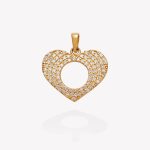 Dije oro18k amarillo, Corazón con Circonios.