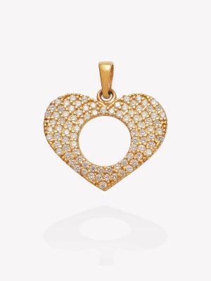 Dije Corazón con Circonios, Oro amarillo