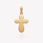 Dije oro 18k amarillo, Cruz Ondeado.