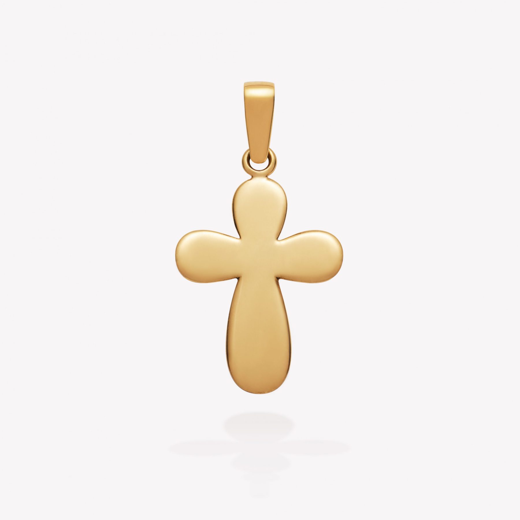 Dije oro 18k amarillo, Cruz Ondeado.