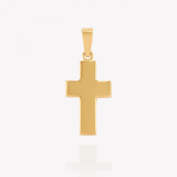 Dije Cruz Contraplacado, Oro amarillo