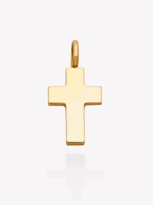 Dije oro 18k amarillo, Cruz Contraplacado.