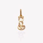 Dije oro 18k amarillo, Gatito Silueta.