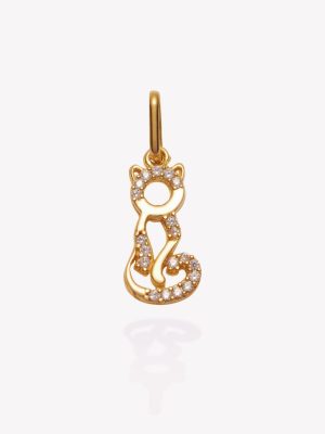 Dije Gatito Silueta, Oro amarillo
