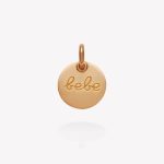Placa oro 18k naranja, Redonda Bebe.