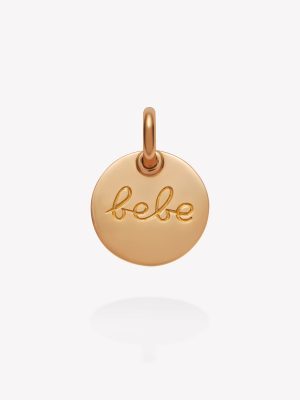Placa oro 18k naranja, Redonda Bebe.