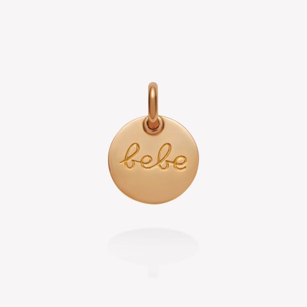 Placa oro 18k naranja, Redonda Bebe.