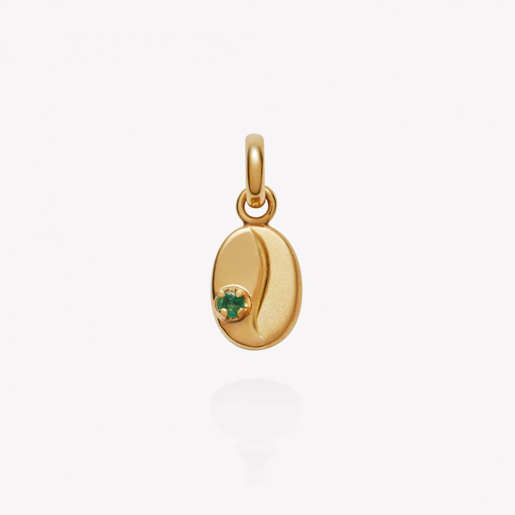 Dije oro 18k amarillo, Café con Esmeralda.