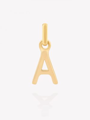 Dije oro 18k amarillo, Inicial A Imprenta.