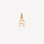Dije oro 18k amarillo, Inicial R mini.