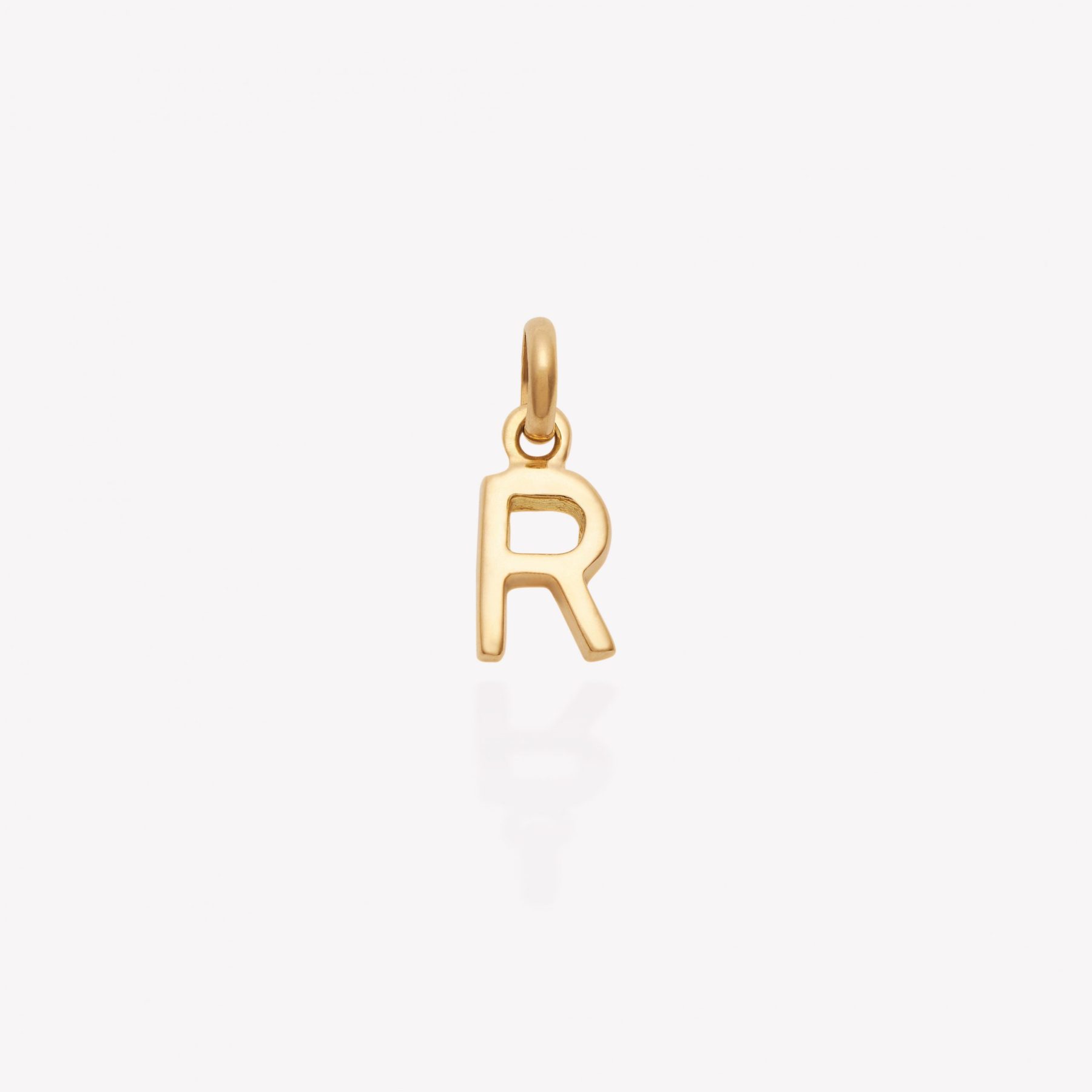 Dije oro 18k amarillo, Inicial R mini.