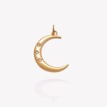 Dije oro 18k amarillo, Media Luna.