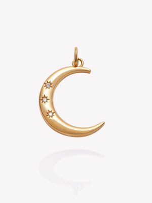 Dije Media Luna en oro amarillo
