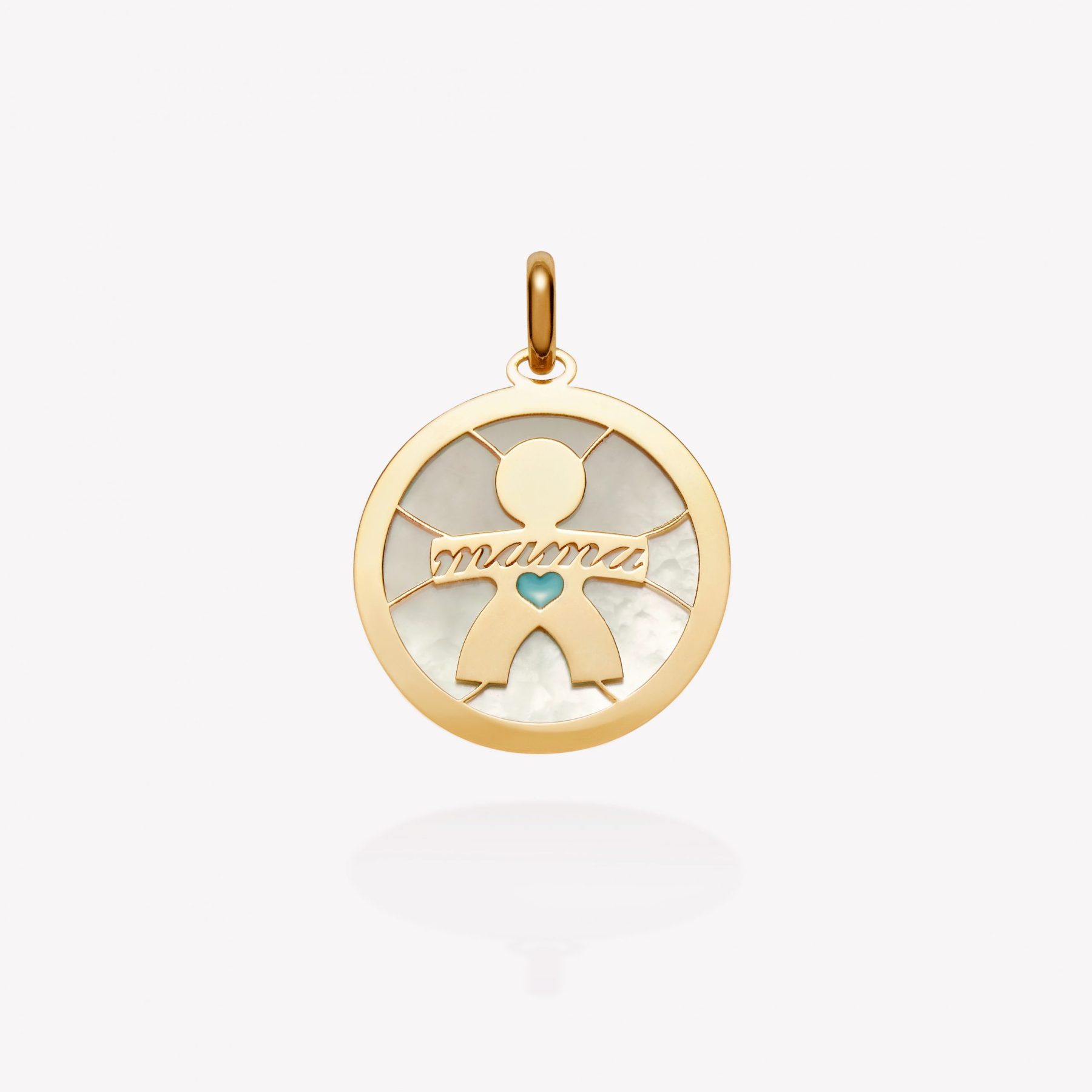 Dije oro 18k amarillo, Niño Esmaltado.