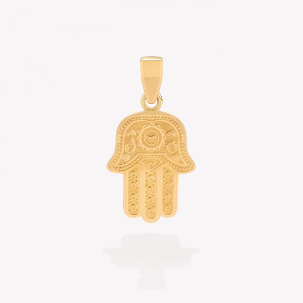 Dije oro 18k amarillo, Mano de Fátima.