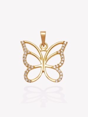 Dije Mariposa Ilusión en oro Amarillo
