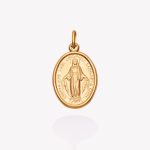 Escapulario oro 18k amarillo, Virgen Milagrosa.