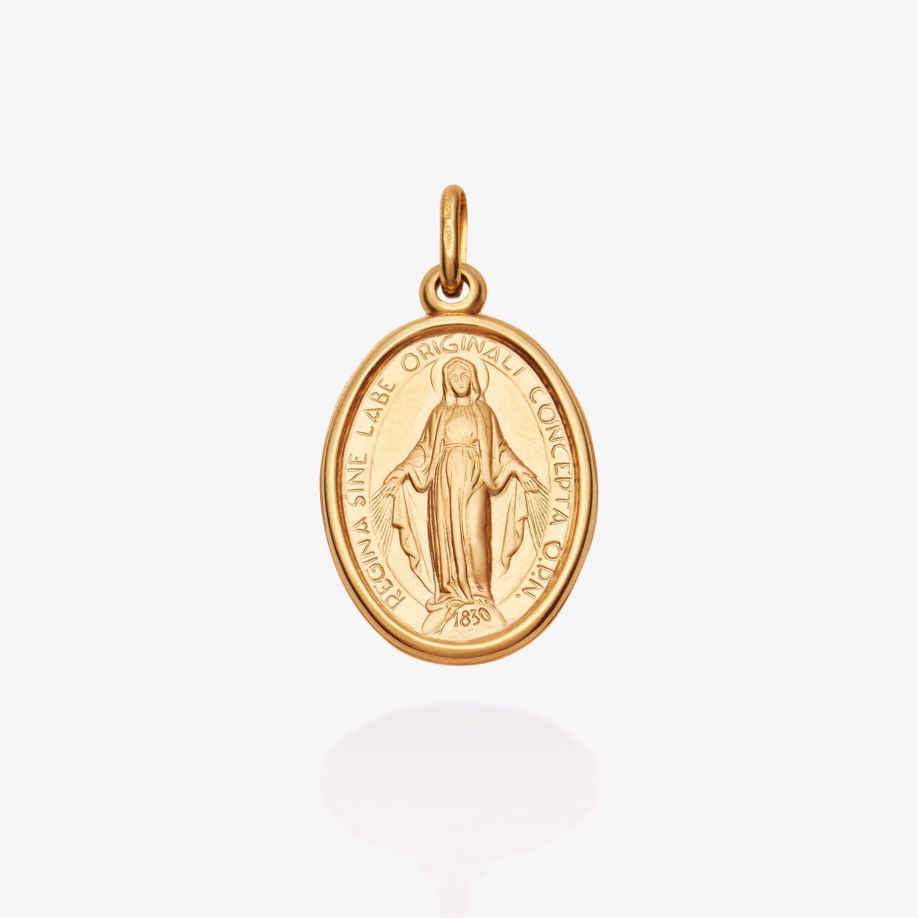 Escapulario oro 18k amarillo, Virgen Milagrosa.