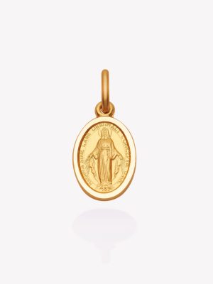 Medalla oro 18k amarillo, Virgen Milagrosa Mini.