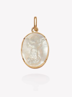 Dije oro 18k naranja, Niño Divino Nácar