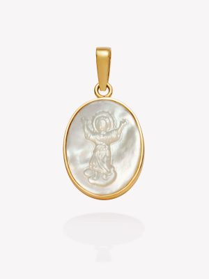 Dije oro 18k amarillo, Niño Divino Nácar.