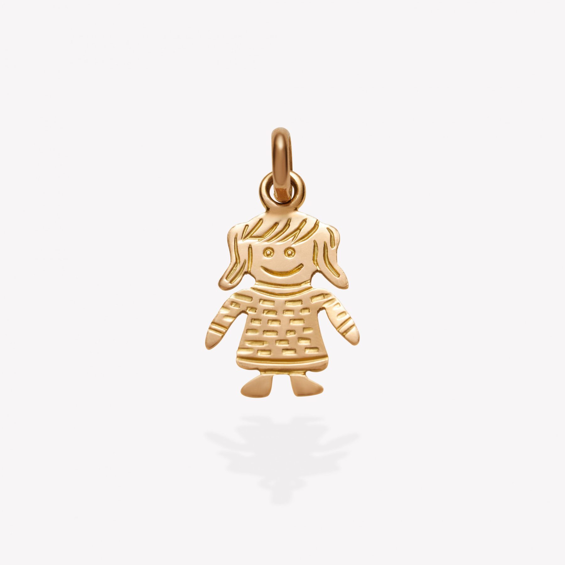 Dije oro 18k amarillo, niña Lula.