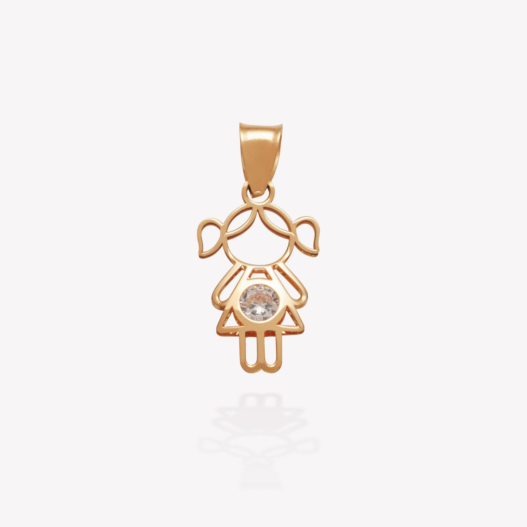 Dije oro 18k amarillo, Niña Luz.