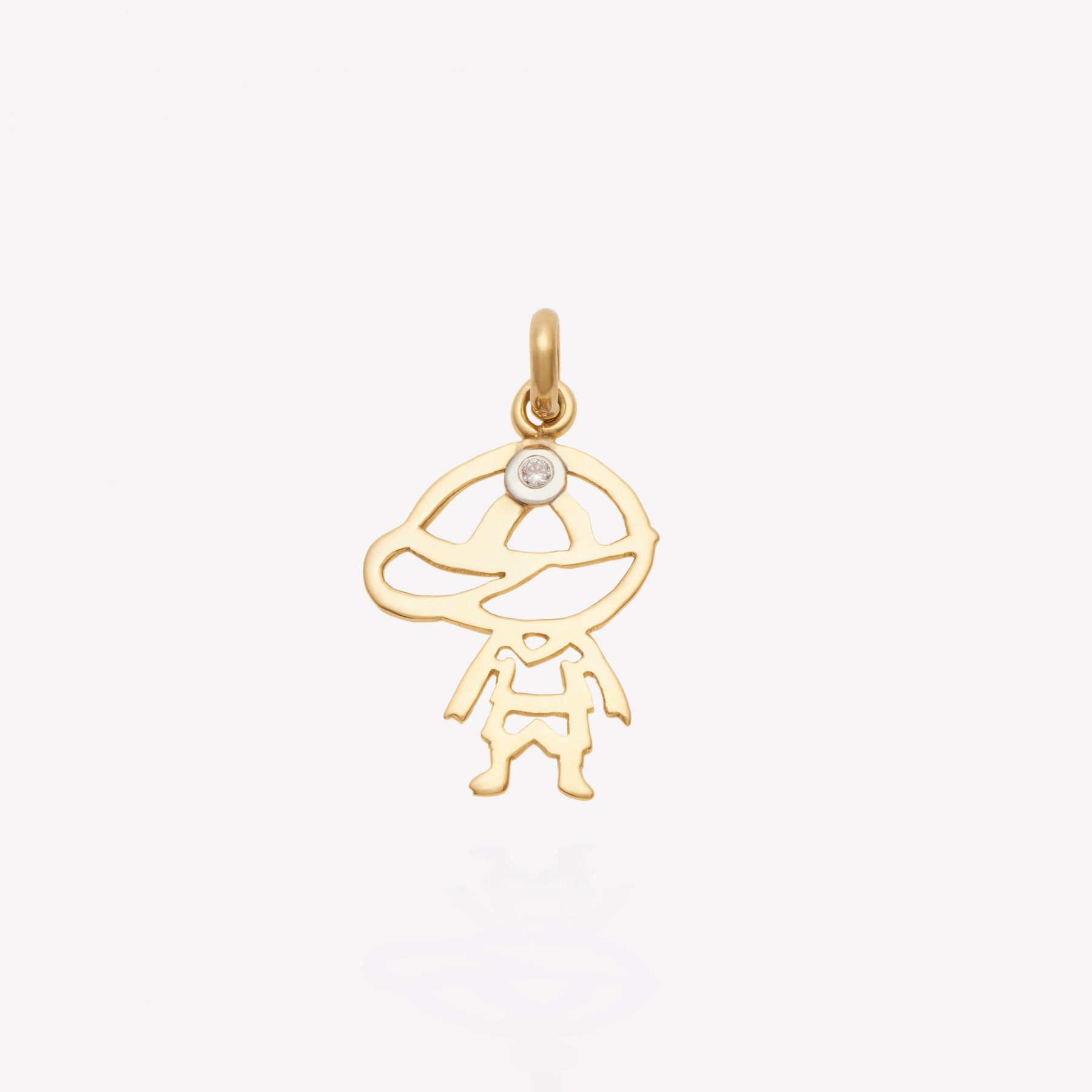 Dije oro 18k amarillo, Niño Balí
