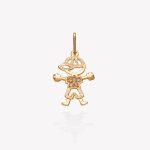 Dije oro 18k amarillo, Niño con Gorra.