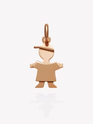 Dije oro 18k naranja, Niño Quepí.