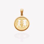 Dije oro 18k amarillo, Niño - Niña.