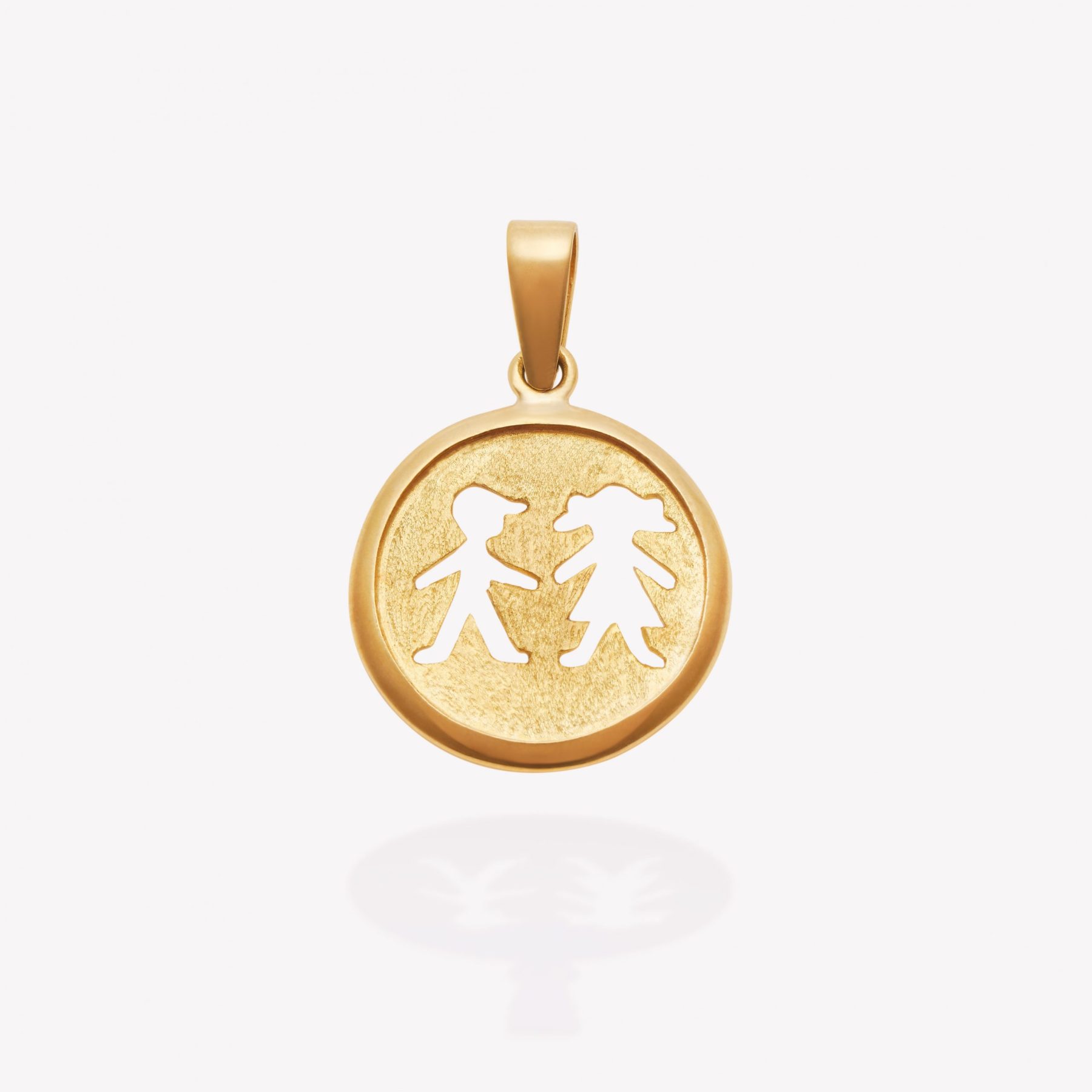 Dije oro 18k amarillo, Niño - Niña.