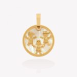 Dije Nácar con Niños, Oro amarillo