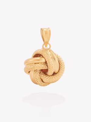 Dije Entrelazado con Diseño, Oro amarillo