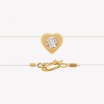 Centro oro 18k Amarillo, Punto Luce Corazón con moissanite.