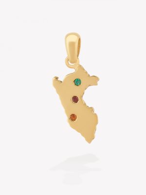 Dije oro 18k amarillo, Mapa del Perú.