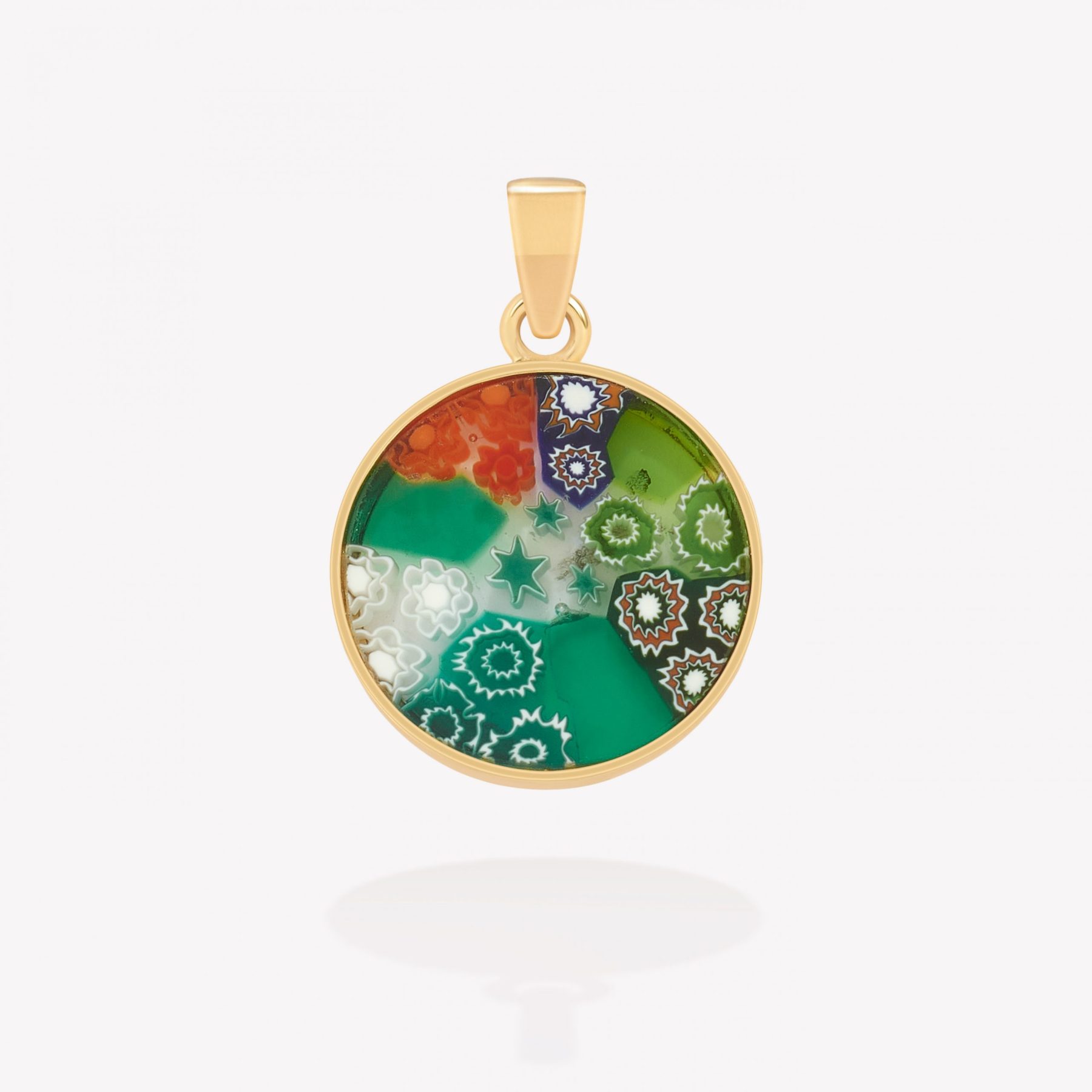 Dije oro 18k amarillo, Murano Arcoíris.