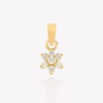 Dije Roseta con circonios, Oro amarillo