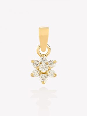 Dije Roseta con circonios, Oro amarillo