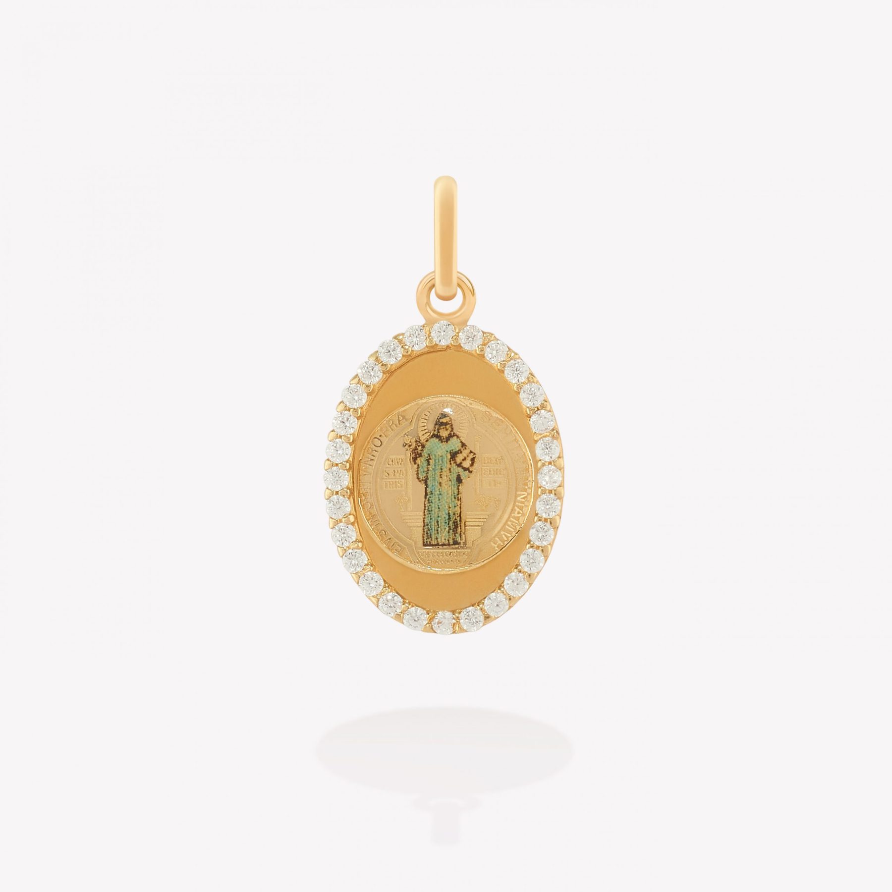 Dije oro 18k amarillo, San Benito.