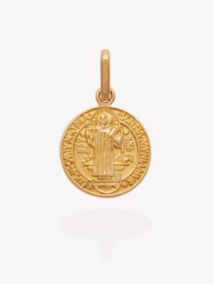 Medalla oro 18k amarillo, San Benito de Palermo Mediano.