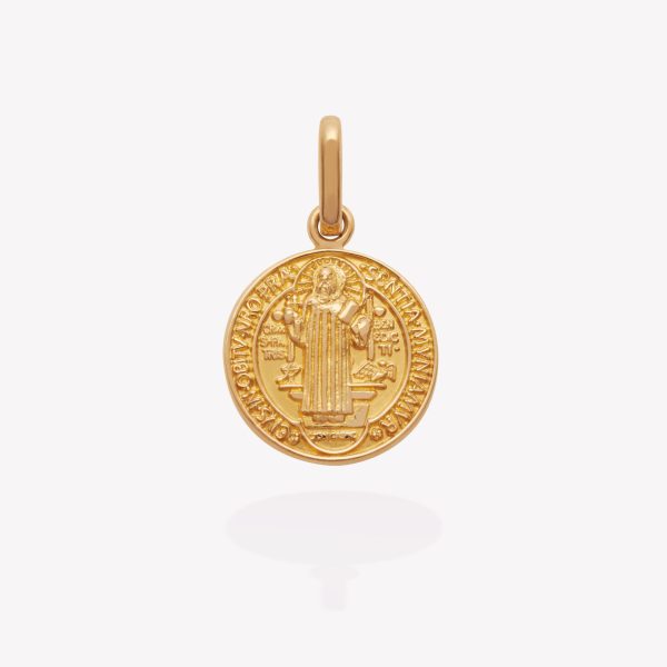 Medalla oro 18k amarillo, San Benito de Palermo Mediano.