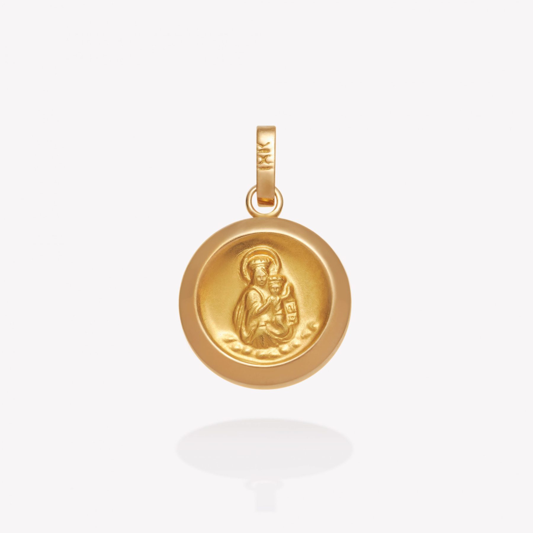 Medalla 18k naranja, Escapulario Hueco #12