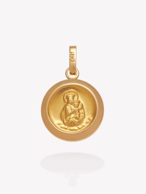 Medalla 18k naranja, Escapulario Hueco #12