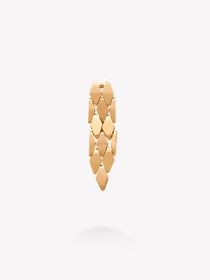 Dije Tejido rombo satinado, Oro amarillo