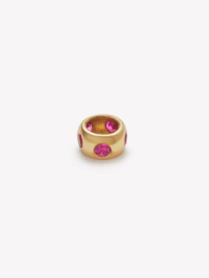 Dije oro 18k amarillo, Dona con Rubies.